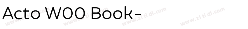 Acto W00 Book字体转换